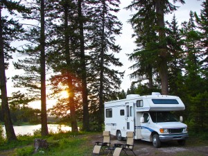 secluded RV campsite